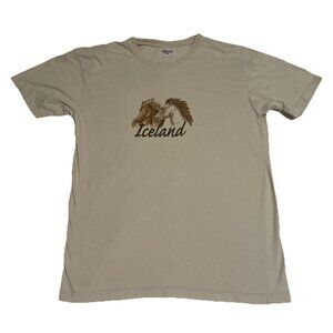 Memories of Iceland Horse T Shirt Size XXL Adult Beige